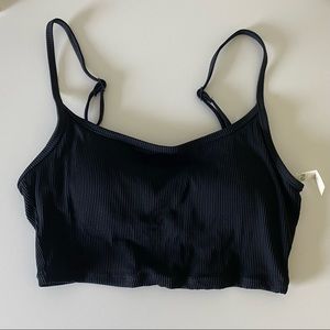 Aerie Ribbed Longline Scoop Bikini Top